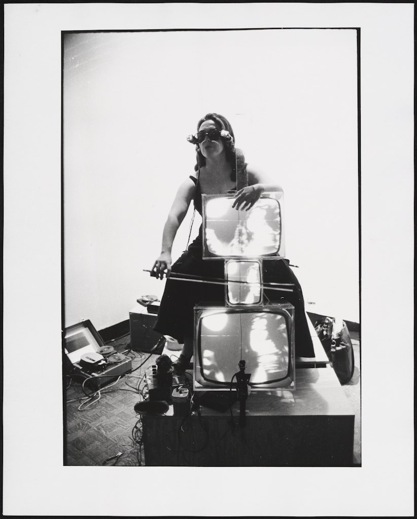 Charlotte Moorman Performing Nam June Paik's 