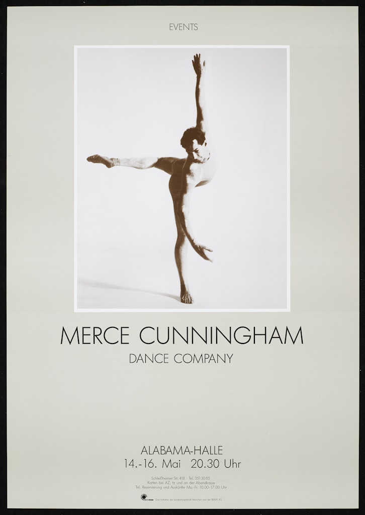 poster for Merce Cunningham Dance Company: Events, Alabama-Halle May 14-16, 1986