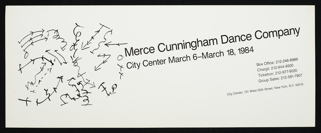 poster for Merce Cunningham Dance Company: City Center March 6-March 18, 1984