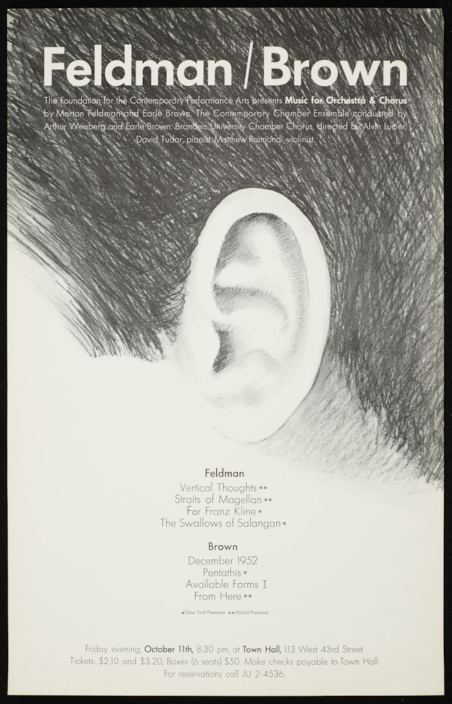 poster for Feldman/Brown: Music for Orchestra and Chorus
