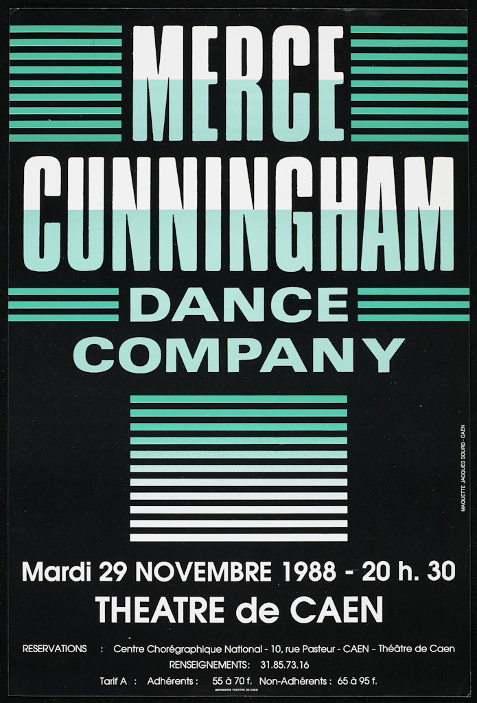 poster for Merce Cunningham Dance Company: Theatre de Caen  November 29, 1988
