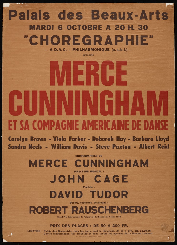 poster for Merce Cunningham Et sa Compagnie Americaine de Danse; March 6 - October 2, 1964