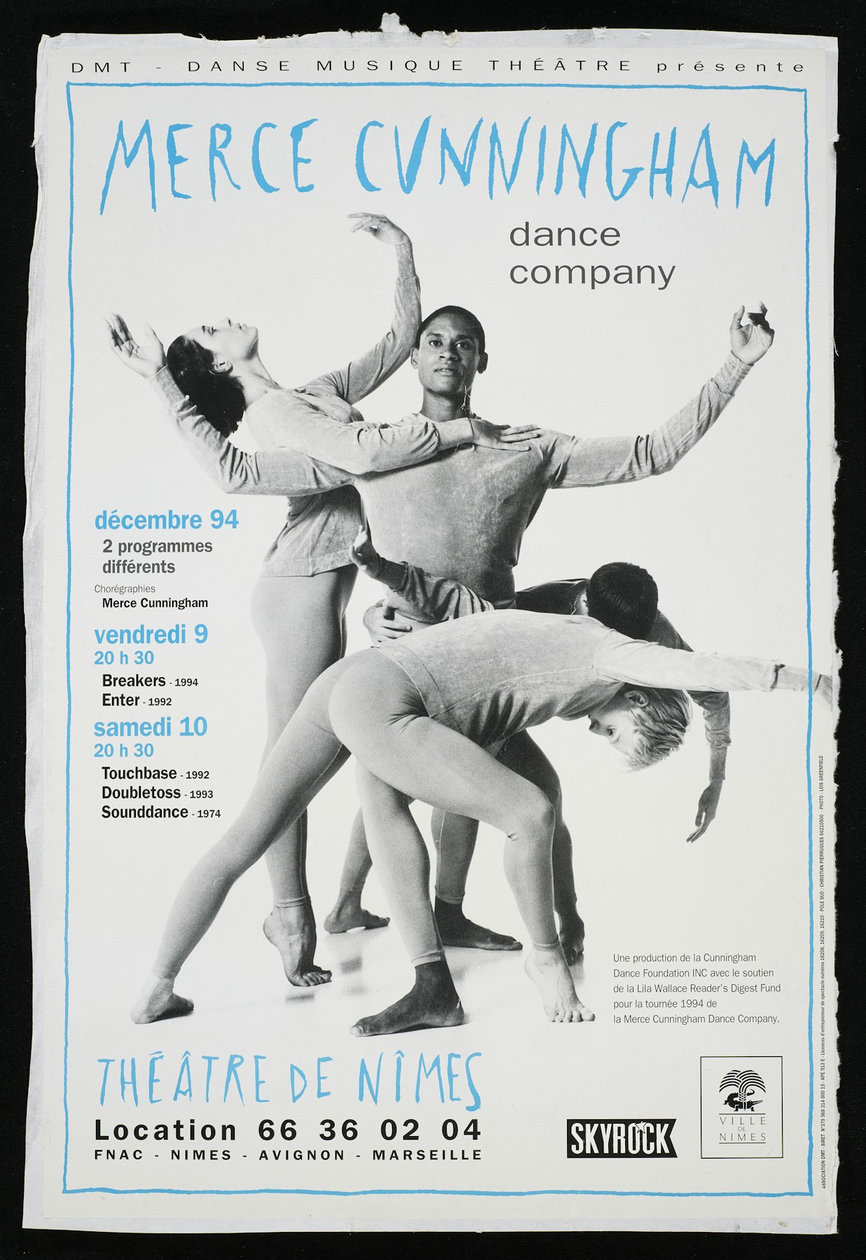 Merce Cunningham Dance Company 昭和ポスター poster for Merce Cunningham Dance Company: Théatre de Nimes