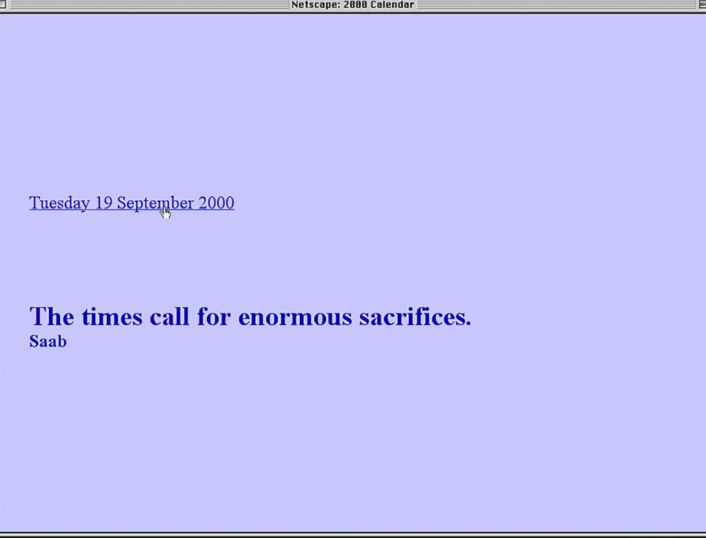Calendar 2000