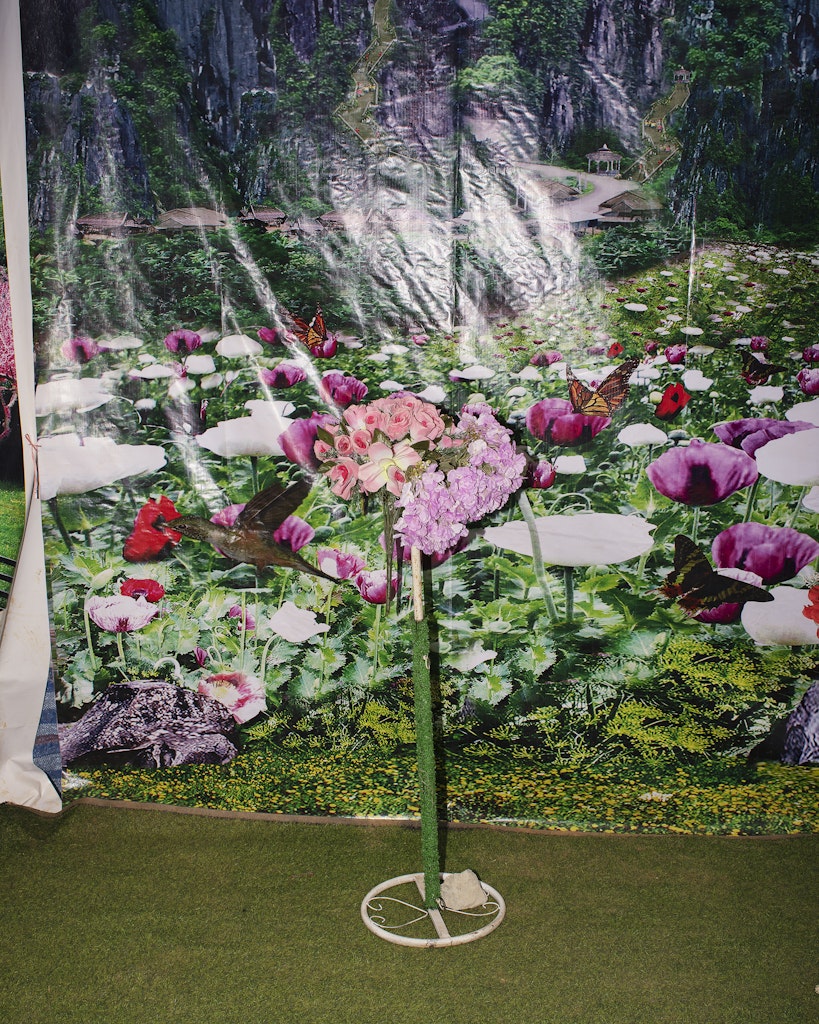 untitled (flower bouquet with backdrop) from the series The Imaginative Landscape