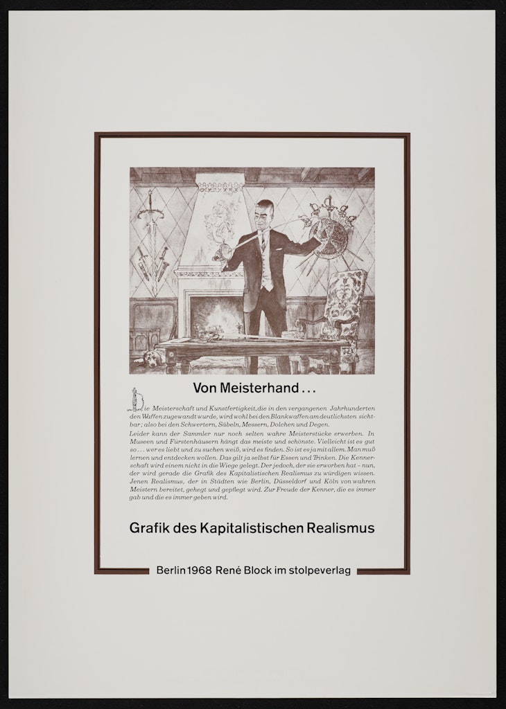 title page and portfolio box for Grafik des Kapitalistischen Realismus (Graphics of Capitalist Realism)