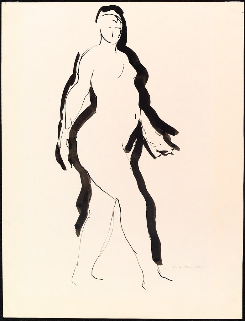 Figure Study:  Striding Nude
