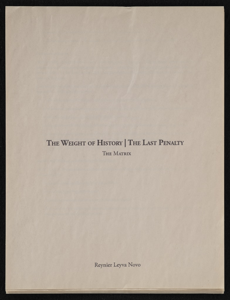 La Última Pena de El Peso de La Historia (The Last Penalty from the Weight of History)