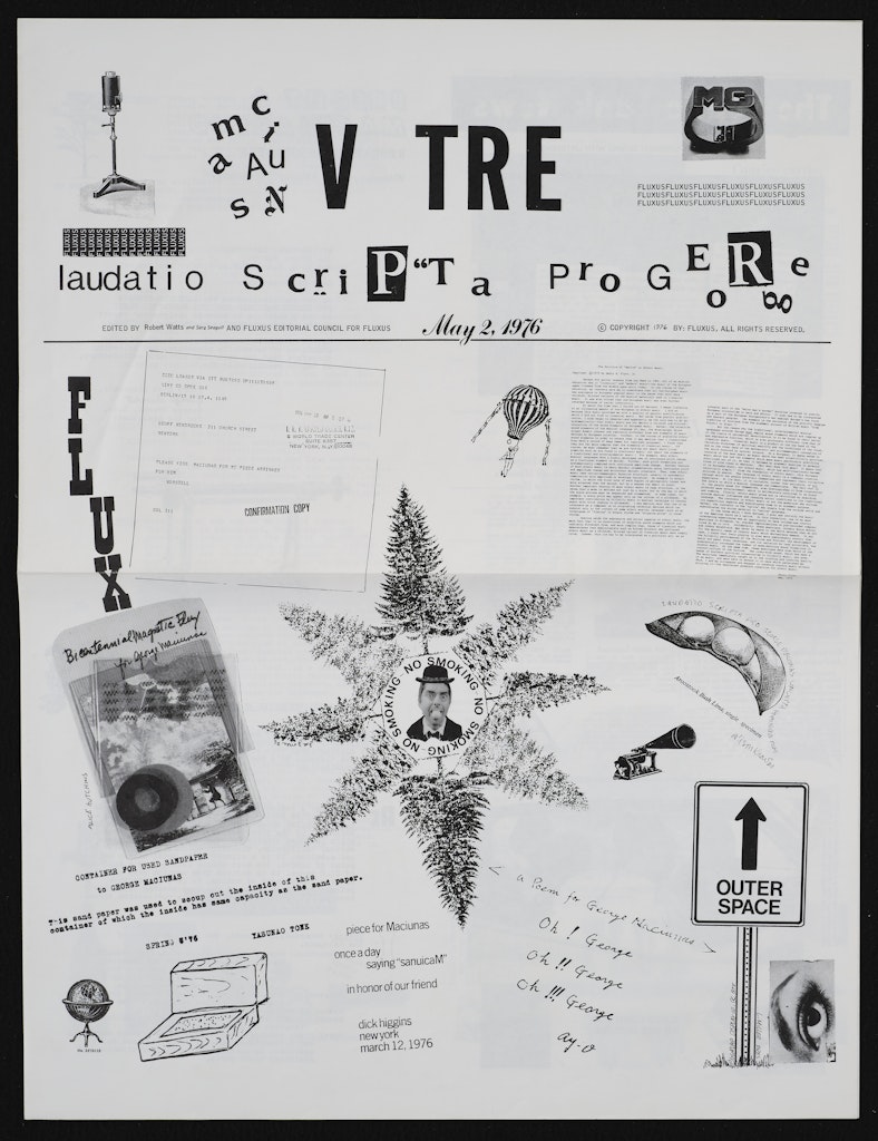 maciuNAS V TRE  laudatio scriPTa pro GEoRge, (Fluxus newspaper # 10)