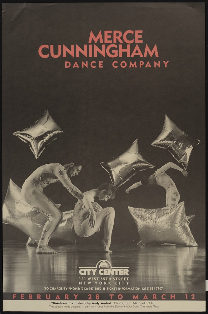 poster for Merce Cunningham Dance Company: City Center New York City Feb. 28-March 12, 1989