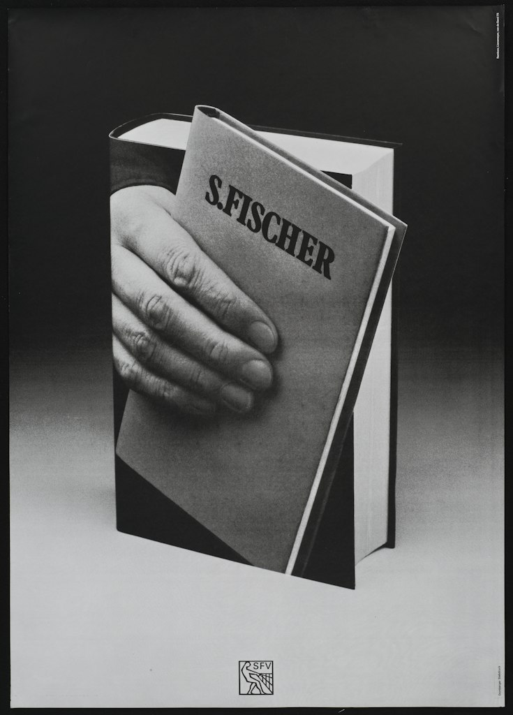 Poster for S. Fischer Publishing House, Das Schreibende Buch