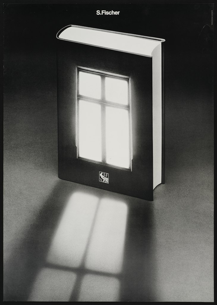 Poster for S. Fischer Publishing House, Das Fensterbuch