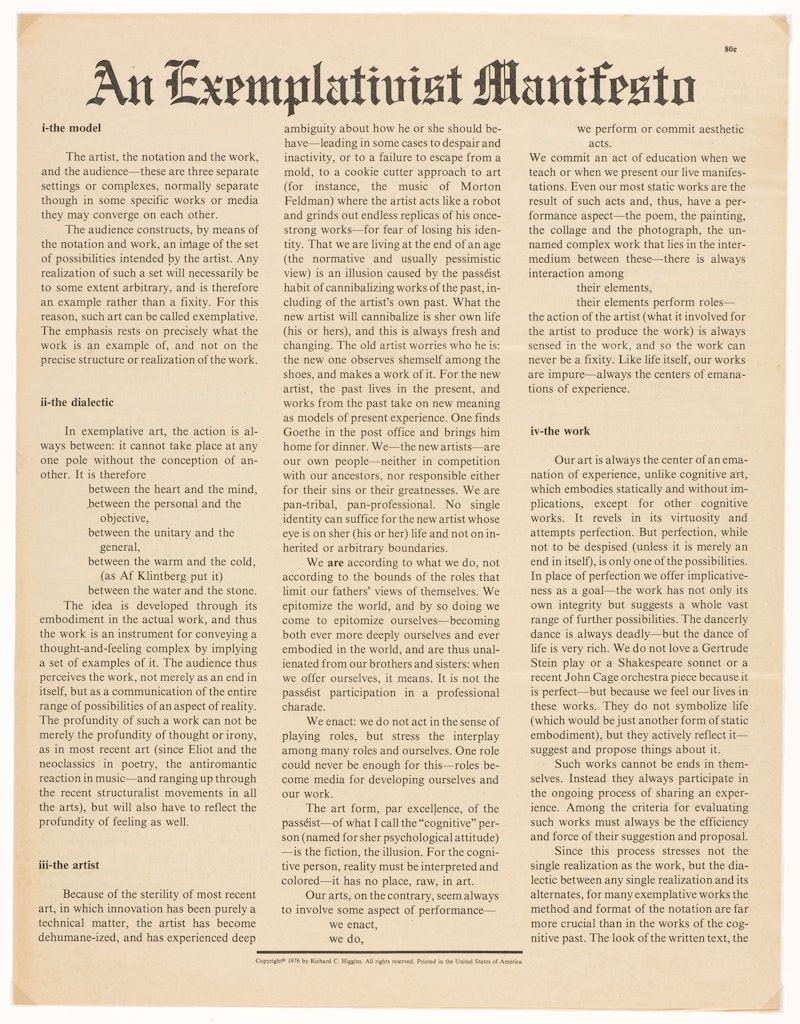 An Exemplativist Manifesto
