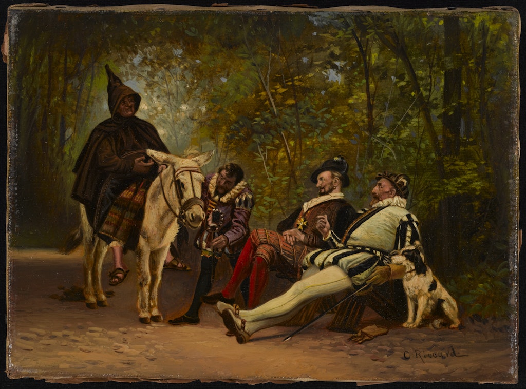 Commedia Figures in a Landscape
